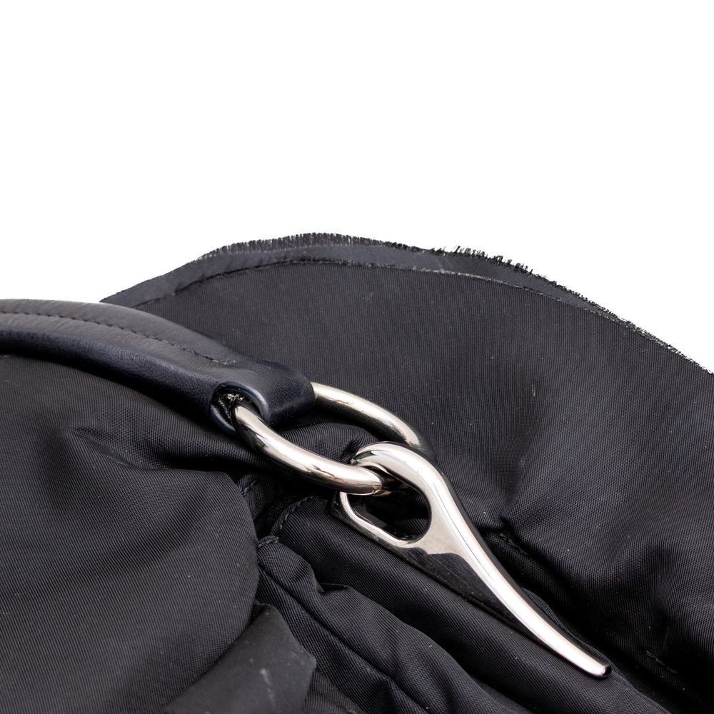 Authentic Women's Prada‎ Tessuto Black Nylon Ruffle Shoulder Bag - Picture 8 of 11